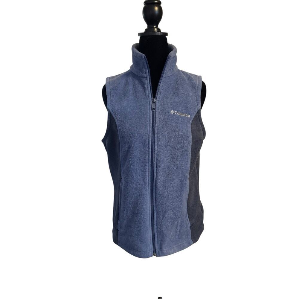 Columbia Women’s Full Zip Fleece Vest Size Small Blue and Black